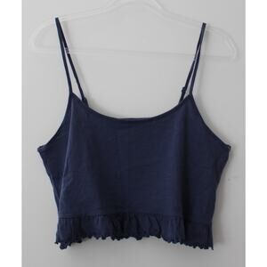 American Eagle Womens Cropped Relaxed Cami Blue Size M NWOT